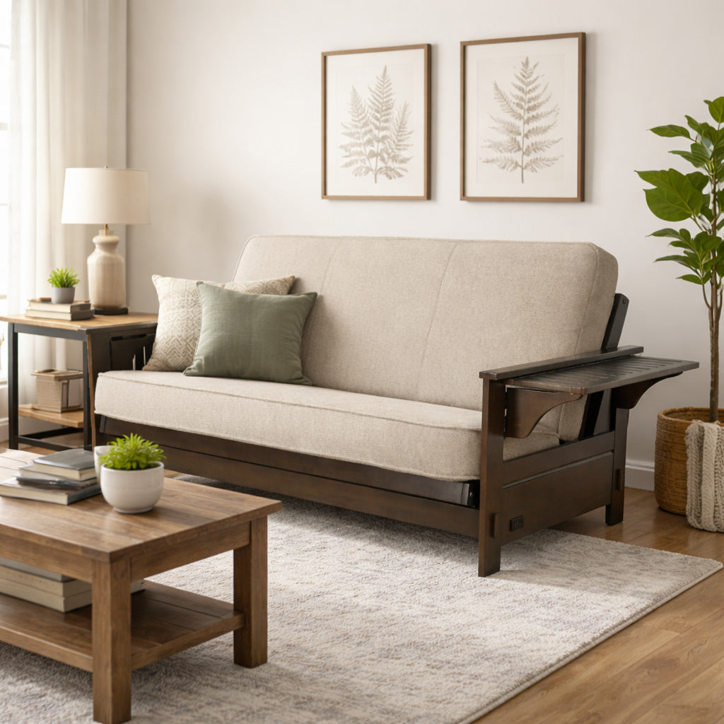 Jozie Full Size Futon in Natural