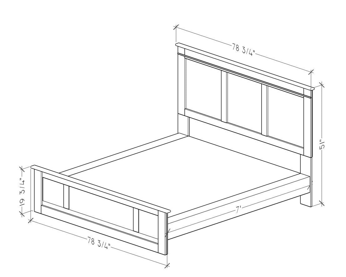 King Headboard, Footboard, and Rails by Perdue Furniture