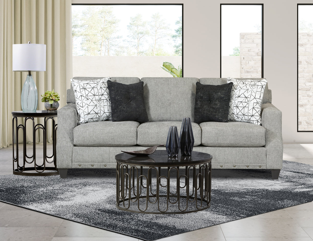 Alexandria Grey Stone Sofa