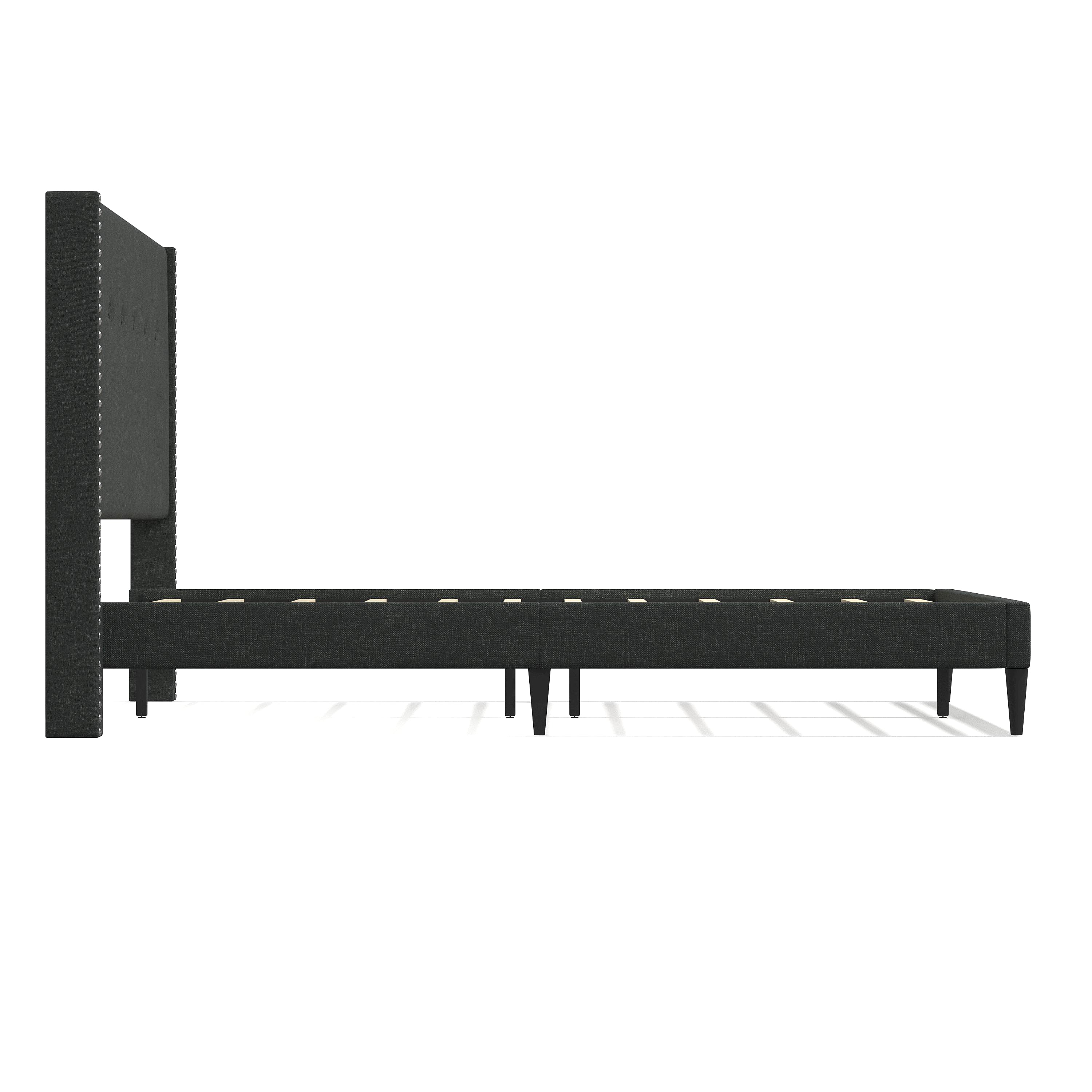 Queen Platform Bed in Gray