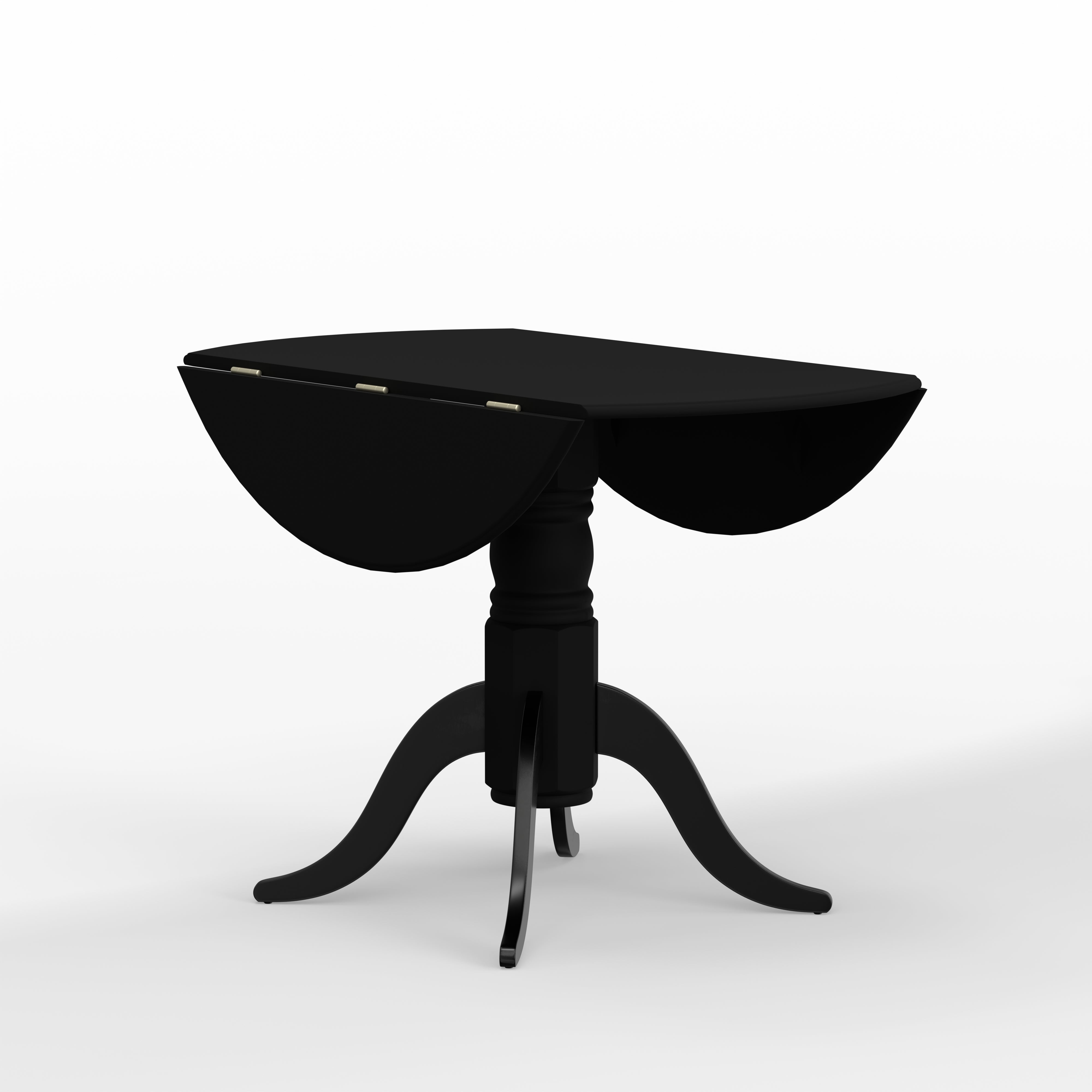 Round Dropleaf Table in 3 Different Colors