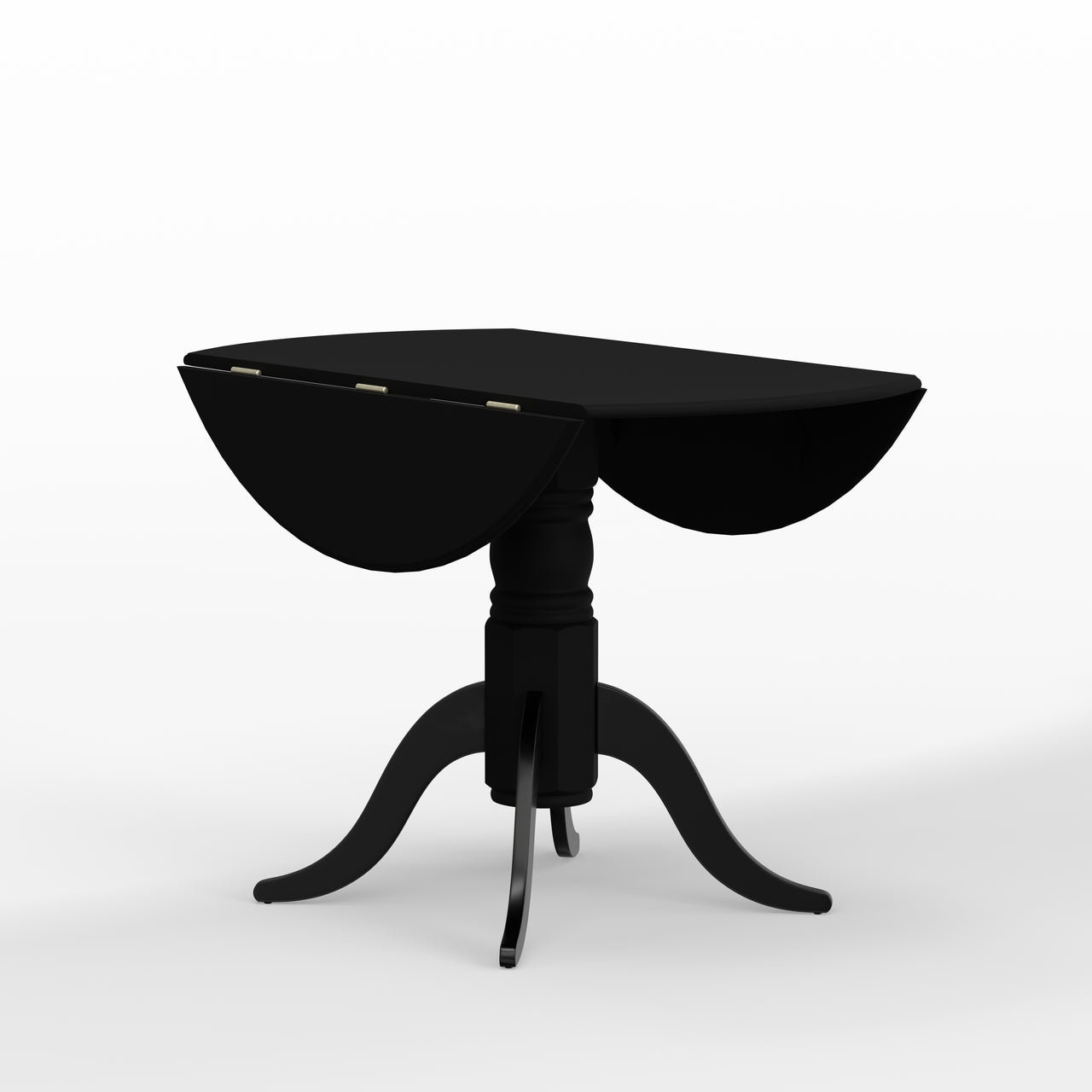 Round Dropleaf Table in 3 Different Colors