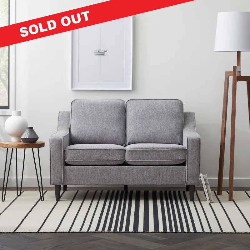 Gray Straight Back Sofa by Edenbrook