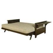 Jozie Futon sofa showing the sleeper laying flat 
