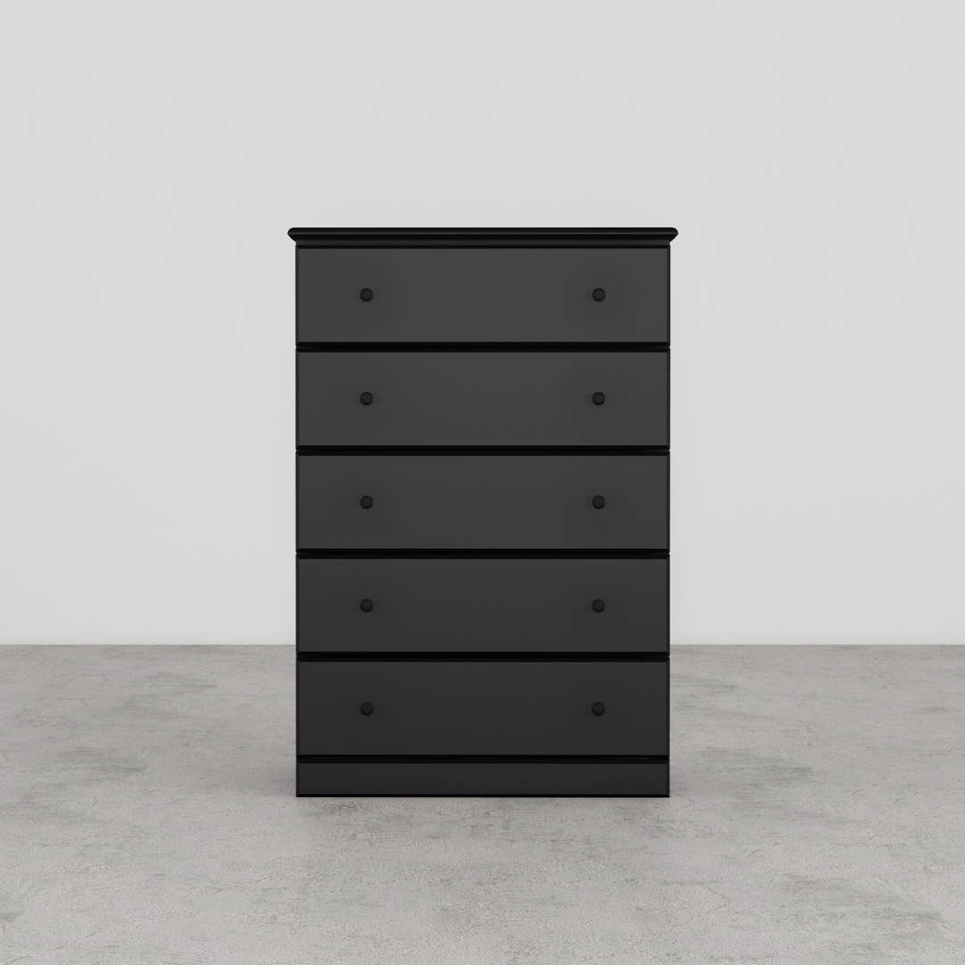 5 Drawer Black Chest by Perdue Furniture