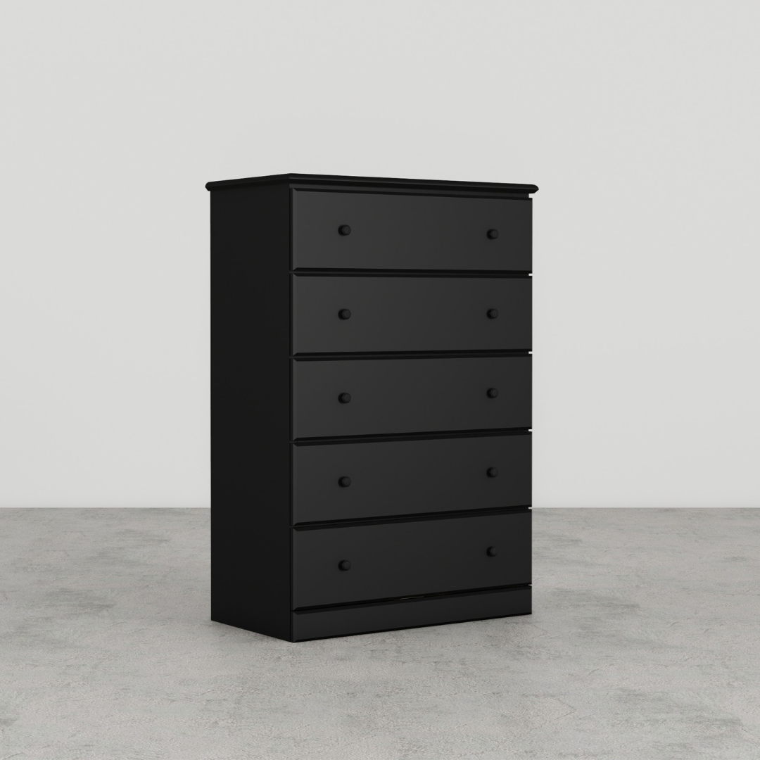 5 Drawer Black Chest by Perdue Furniture