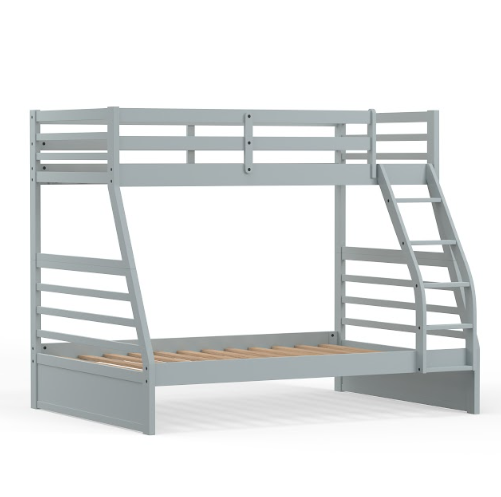 Curved TWIN OVER FULL Bunk Bed in Grey