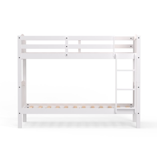 Curved TWIN OVER TWIN Bunk Bed in White